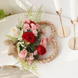 Spring Tulips Red Roses Carnations Love Wreaths Wall Hanging Door Decoration Valentine's Day Mother's Day Gift - Low Angle