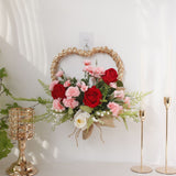 Spring Tulips Red Roses Carnations Love Wreaths Wall Hanging Door Decoration Valentine's Day Mother's Day Gift