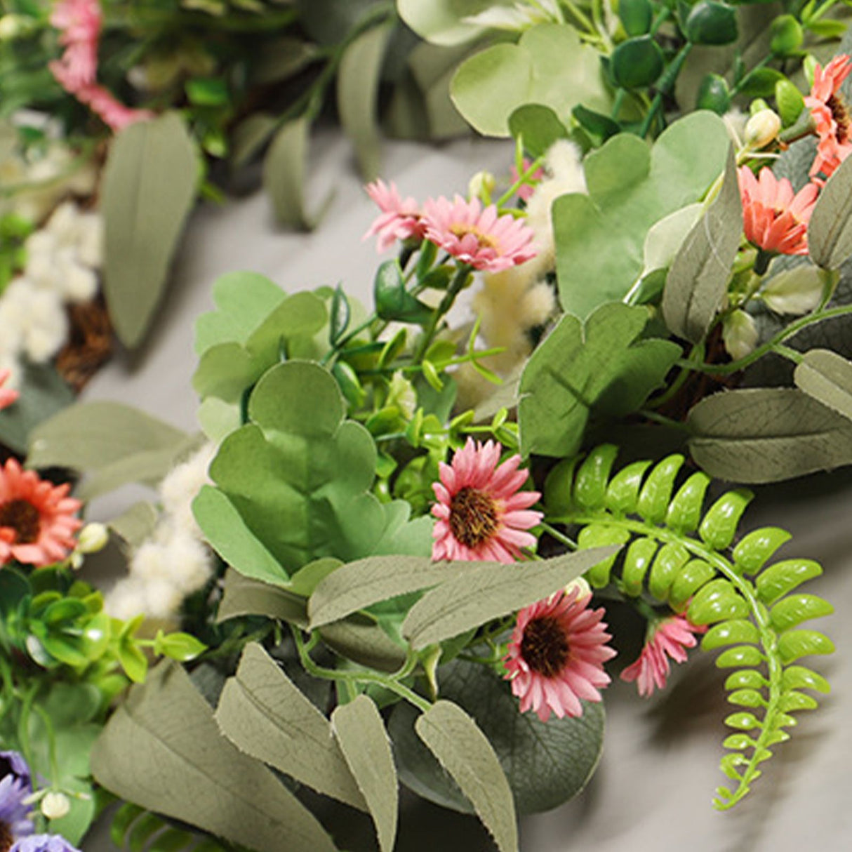Simulation Flower Wreath Eucalyptus Daisy Wreath Wedding Home Decoration