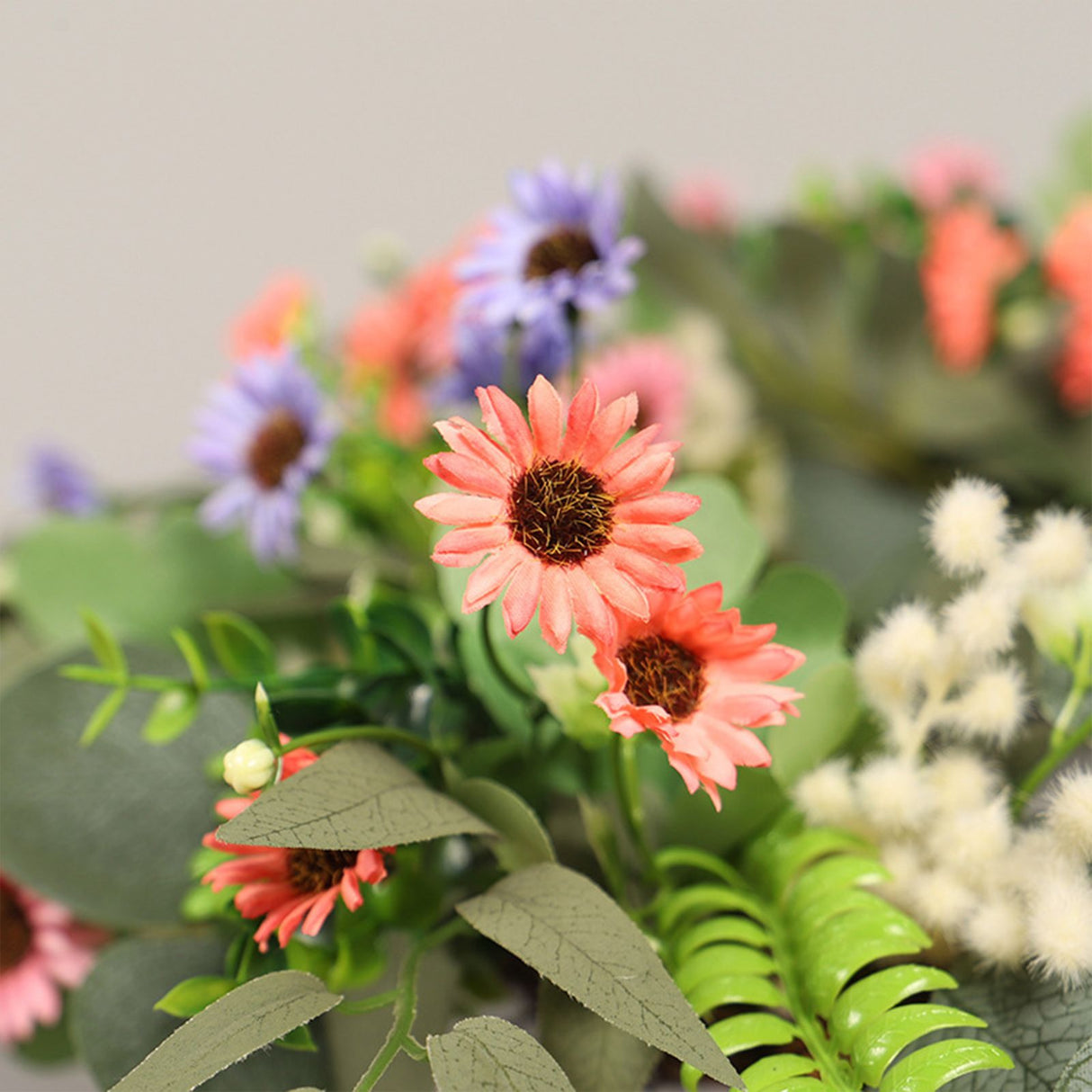 Simulation Flower Wreath Eucalyptus Daisy Wreath Wedding Home Decoration