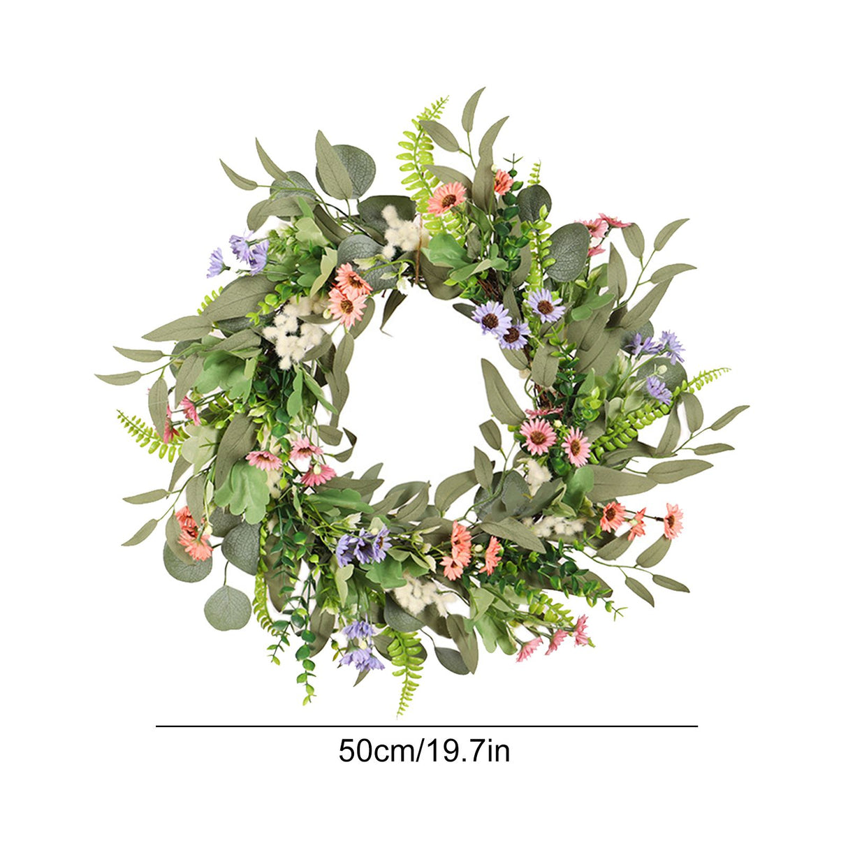 Simulation Flower Wreath Eucalyptus Daisy Wreath Wedding Home Decoration