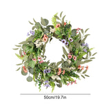 Simulation Flower Wreath Eucalyptus Daisy Wreath Wedding Home Decoration - Close-Up Angle