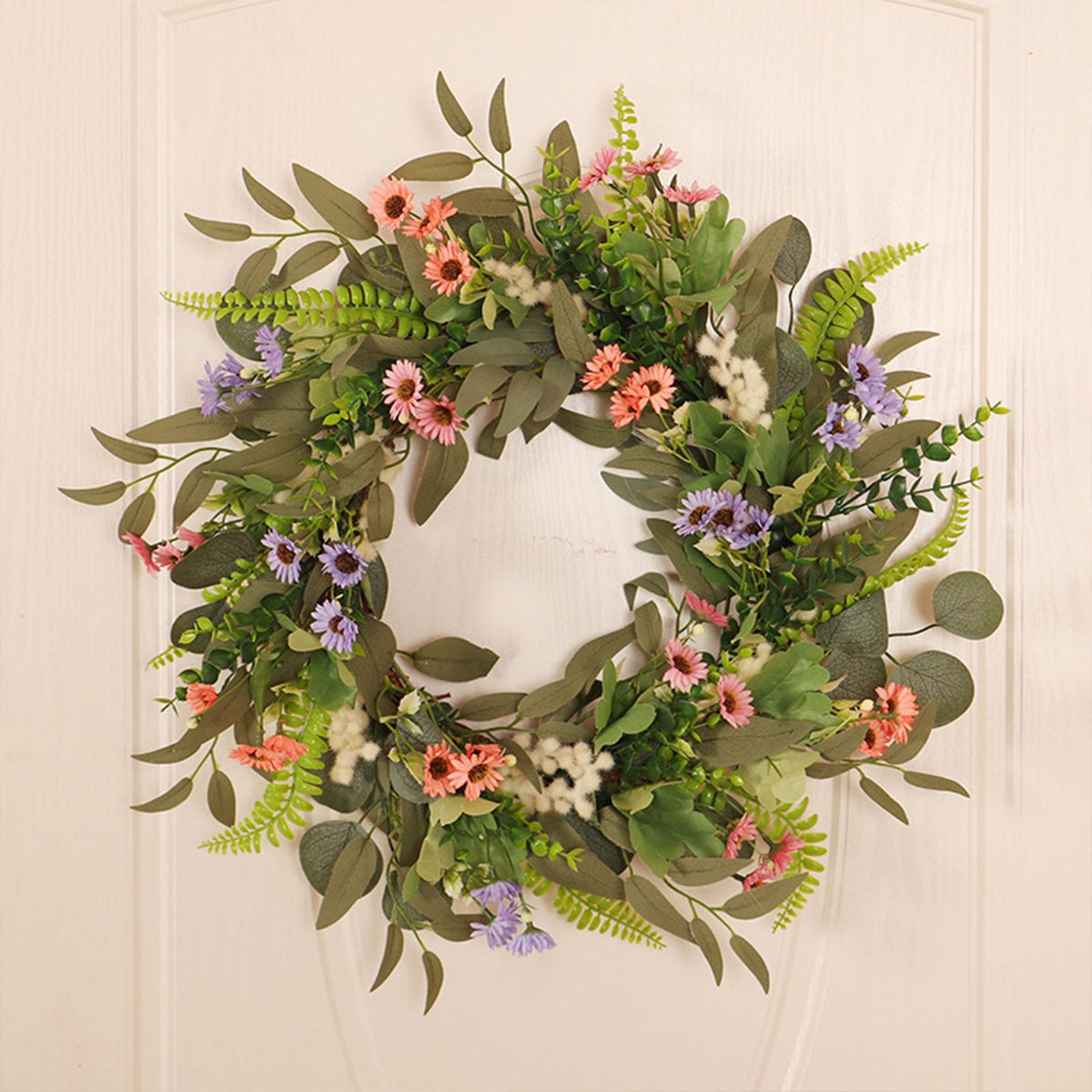 Simulation Flower Wreath Eucalyptus Daisy Wreath Wedding Home Decoration
