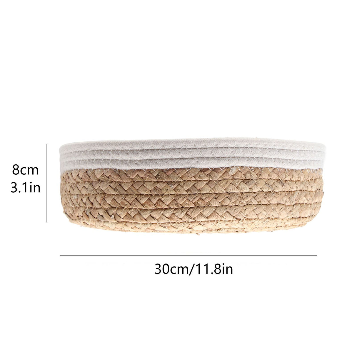Woven Storage Basket Cloth Lining Rectangular Decorative Organizer Bins for Clothes Toy