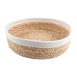 Woven Storage Basket Cloth Lining Rectangular Decorative Organizer Bins for Clothes Toy