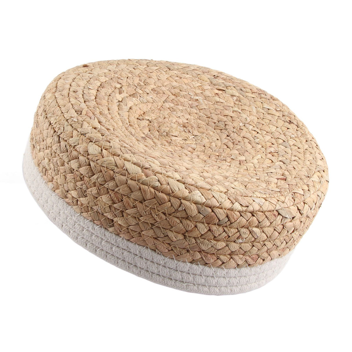 Woven Storage Basket Cloth Lining Rectangular Decorative Organizer Bins for Clothes Toy