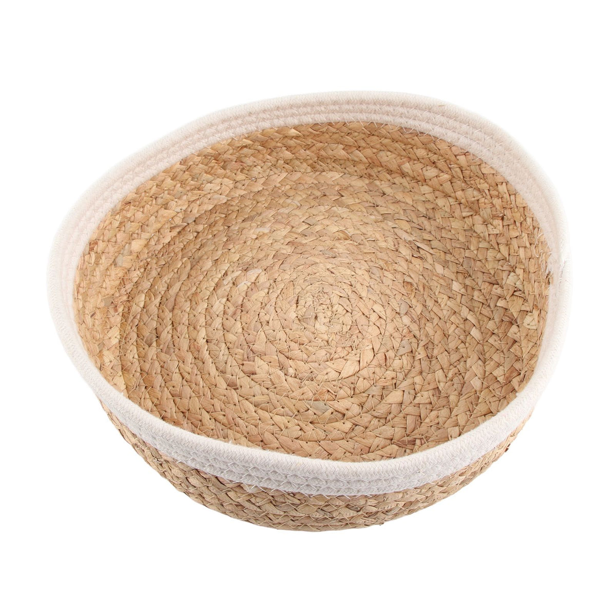 Woven Storage Basket Cloth Lining Rectangular Decorative Organizer Bins for Clothes Toy