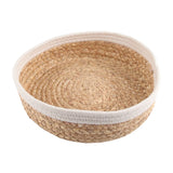 Woven Storage Basket Cloth Lining Rectangular Decorative Organizer Bins for Clothes Toy