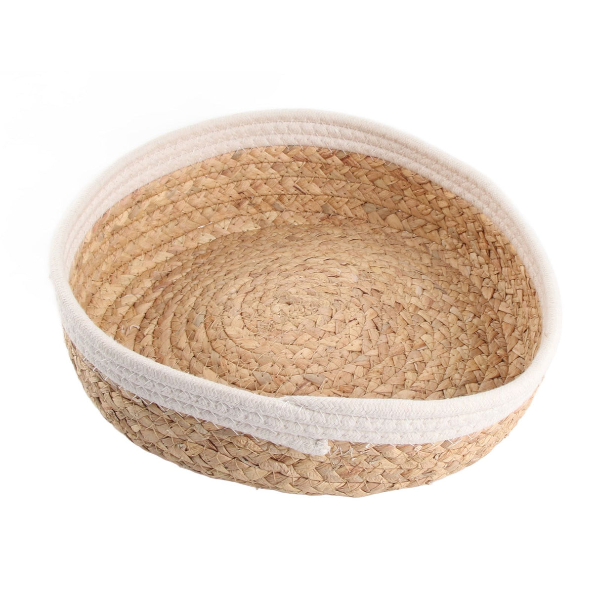 Woven Storage Basket Cloth Lining Rectangular Decorative Organizer Bins for Clothes Toy