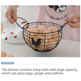 Strawberry Storage Basket Wrought Iron Basket Ceramic Egg Basket Living Room Fruit Storage Basket Kitchen Nordic Decor