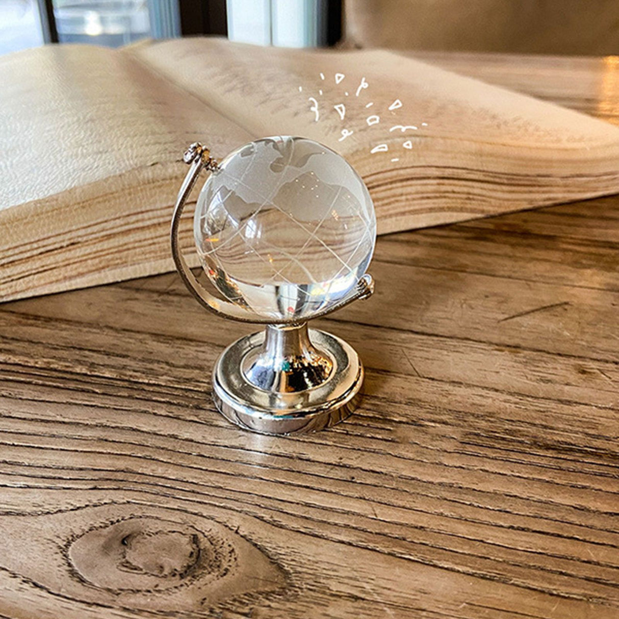 Simple Ins Style Mini Globe Girl Heart Creative Transparent Tabletop Decoration