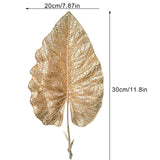Golden Tropical Plant Leaves Artificial Tropical Leaves for Indoor Decoration