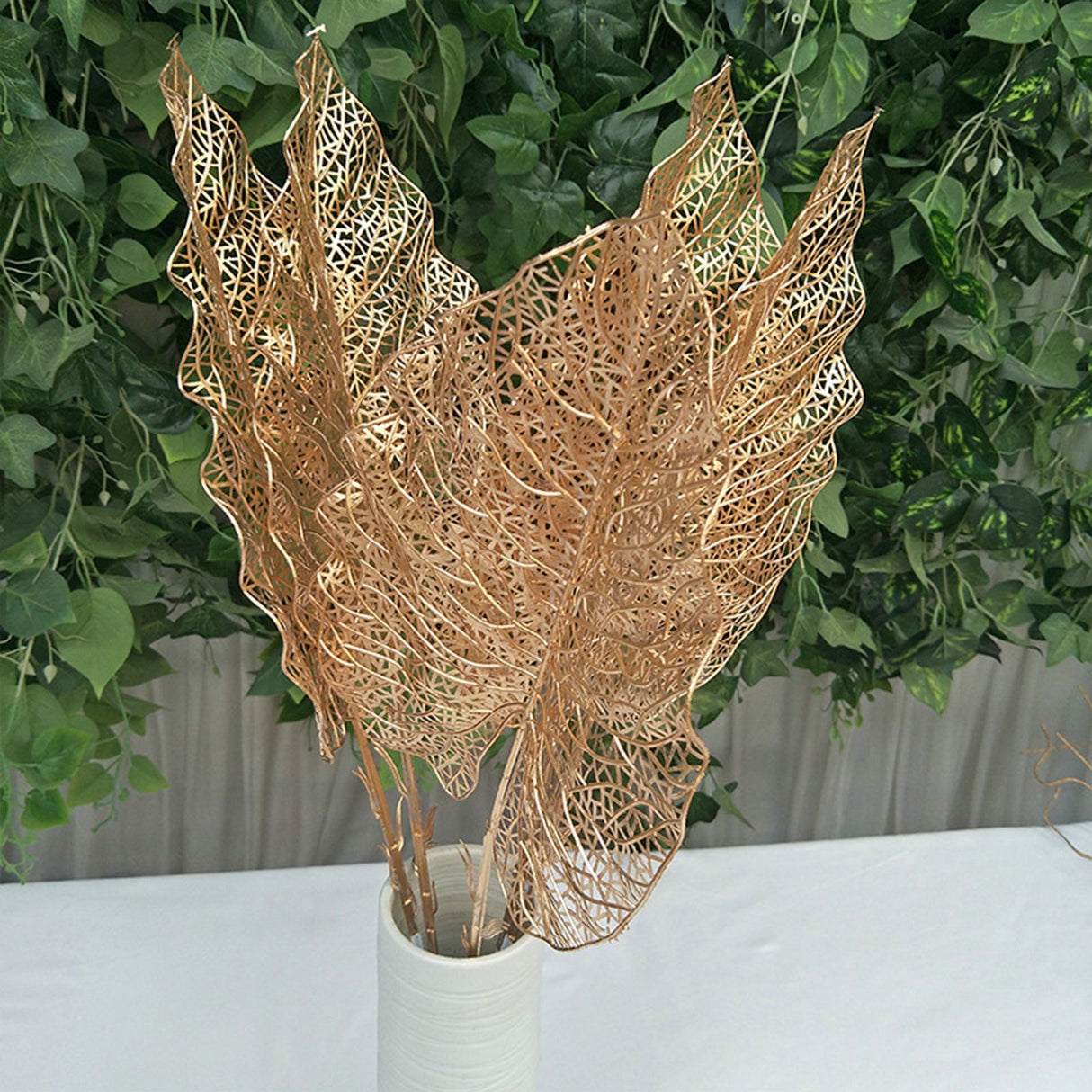 Golden Tropical Plant Leaves Artificial Tropical Leaves for Indoor Decoration