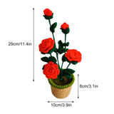 Artificial Sunflower Hand Woven Yarn Simulation Flower Potting Indoor Decoration