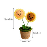 Artificial Sunflower Hand Woven Yarn Simulation Flower Potting Indoor Decoration