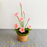 Artificial Sunflower Hand Woven Yarn Simulation Flower Potting Indoor Decoration