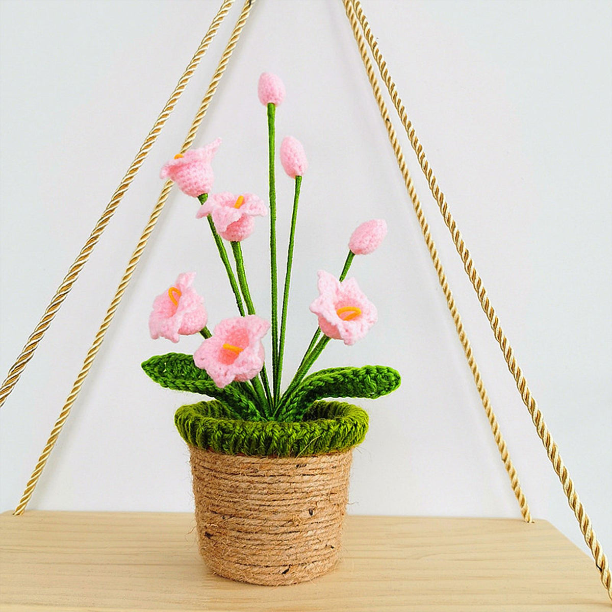 Artificial Sunflower Hand Woven Yarn Simulation Flower Potting Indoor Decoration