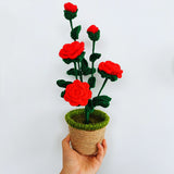 Artificial Sunflower Hand Woven Yarn Simulation Flower Potting Indoor Decoration - Extra Image
