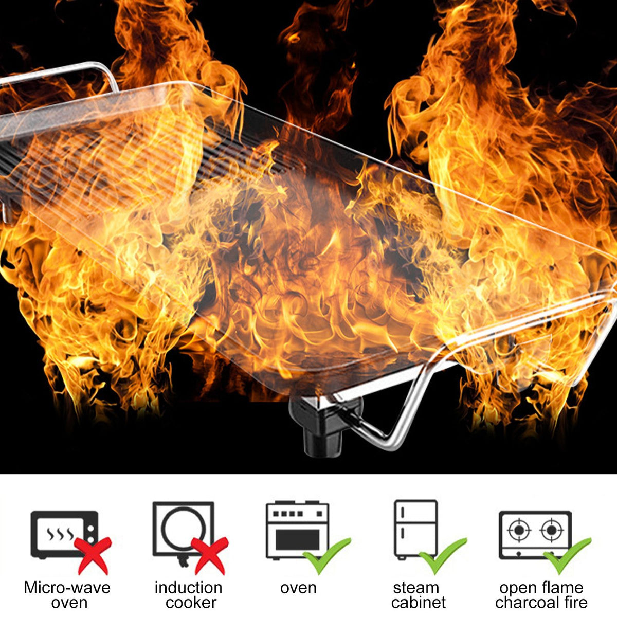 Disposable Tin Foil Box with Lid Outdoor Barbecue Baking Oven Tin Foil Bowl