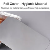 Disposable Tin Foil Box with Lid Outdoor Barbecue Baking Oven Tin Foil Bowl - Top-Down View