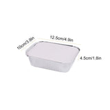 Disposable Tin Foil Box with Lid Outdoor Barbecue Baking Oven Tin Foil Bowl - 45-Degree Angle