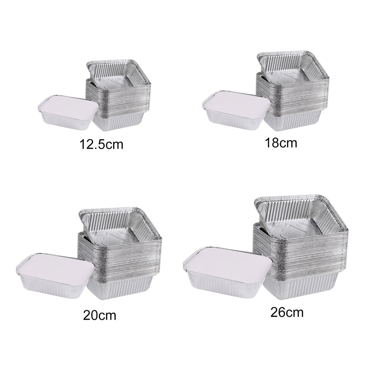 Disposable Tin Foil Box with Lid Outdoor Barbecue Baking Oven Tin Foil Bowl