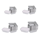Disposable Tin Foil Box with Lid Outdoor Barbecue Baking Oven Tin Foil Bowl