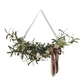 Simulation Silk Flowers Artificial Olive Branch Leaves Cotton Wreath Lintel Decorative Flowers Table Flower Bouquet Birthday Decoration