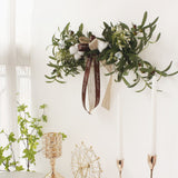 Simulation Silk Flowers Artificial Olive Branch Leaves Cotton Wreath Lintel Decorative Flowers Table Flower Bouquet Birthday Decoration