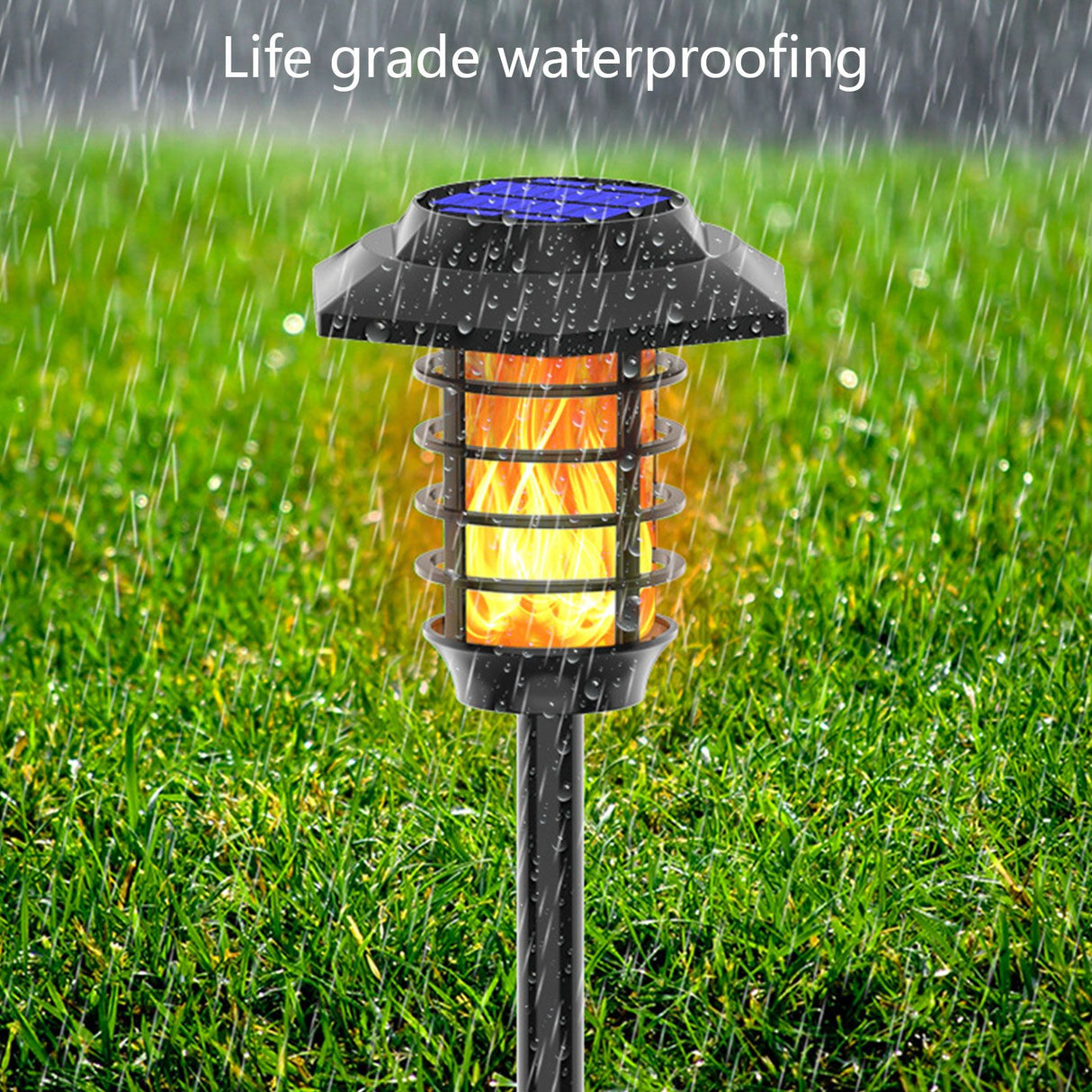 Solar Garden Lights Outdoor Waterproof Landscape Lighting Torches Garden Lights Inserted Lawn Lights