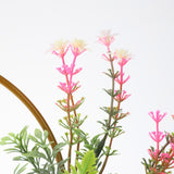 Iron Flower Plant Wall Hanging Wreath Artificial Wreath Silk Fabric Hanging Door Wreath for Living Room Bedroom Wedding - 45-Degree Angle