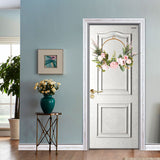 Iron Flower Plant Wall Hanging Wreath Artificial Wreath Silk Fabric Hanging Door Wreath for Living Room Bedroom Wedding - Extra Image
