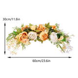 Spring Door Wreath Hanging Decorative Lintel Wreath Artificial Peony Flower Swag for Wedding Arch