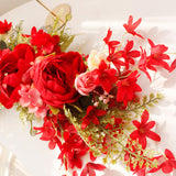 Spring Door Wreath Hanging Decorative Lintel Wreath Artificial Peony Flower Swag for Wedding Arch