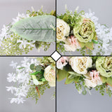 Spring Door Wreath Hanging Decorative Lintel Wreath Artificial Peony Flower Swag for Wedding Arch