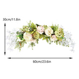 Spring Door Wreath Hanging Decorative Lintel Wreath Artificial Peony Flower Swag for Wedding Arch