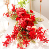 Spring Door Wreath Hanging Decorative Lintel Wreath Artificial Peony Flower Swag for Wedding Arch