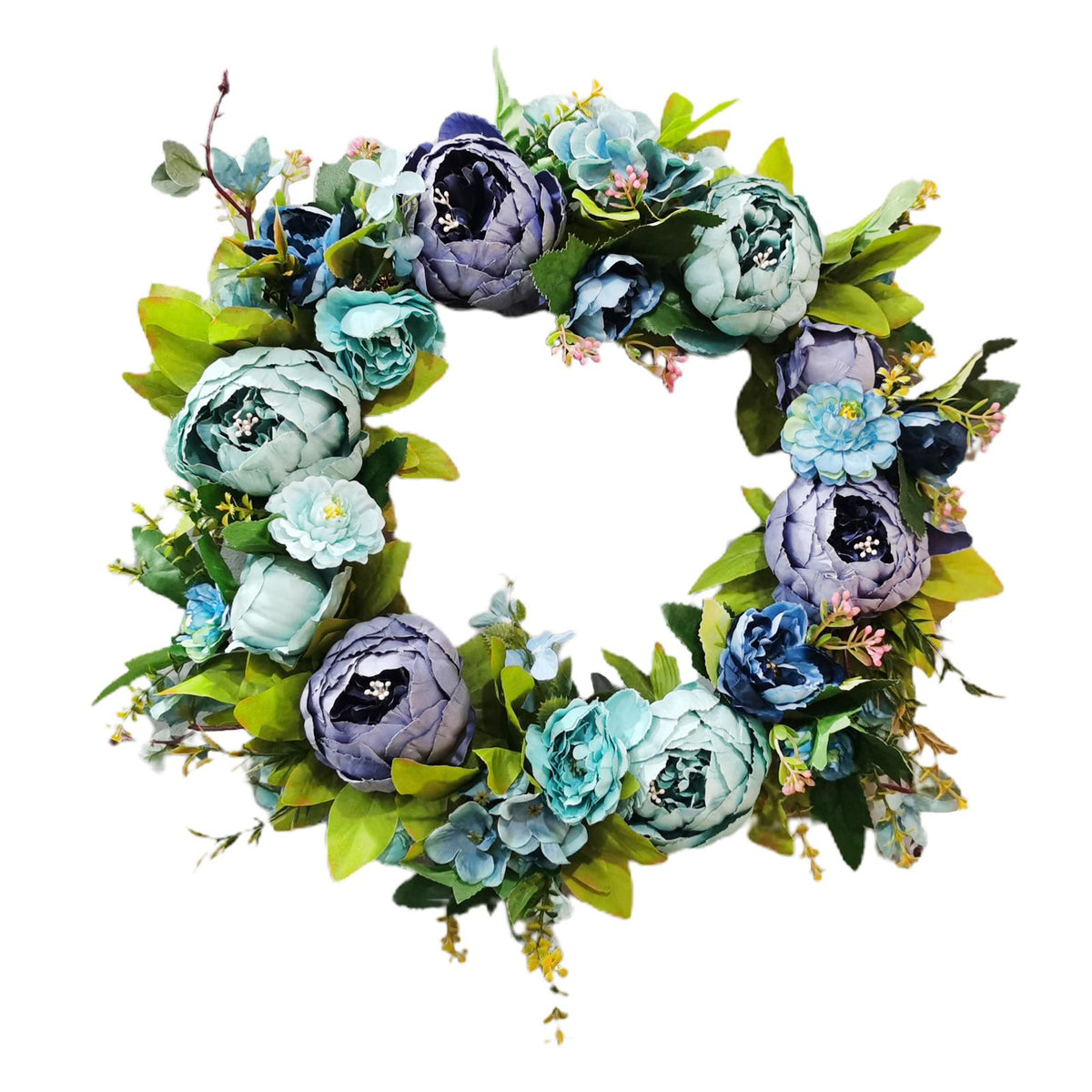 Christmas Wreath Handcraft Peony Wreath Artificial Spring Garland Wreath for Door Wall Wedding Party Home Decor