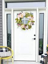 Christmas Wreath Handcraft Peony Wreath Artificial Spring Garland Wreath for Door Wall Wedding Party Home Decor