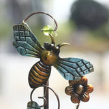 Solar Iron Lawn Lamp Waterproof Garden Stake Light Patio Decoration Landscape Light - Top-Down View