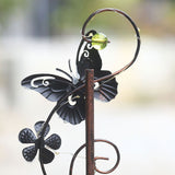 Solar Iron Lawn Lamp Waterproof Garden Stake Light Patio Decoration Landscape Light - Rear View