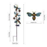 Solar Iron Lawn Lamp Waterproof Garden Stake Light Patio Decoration Landscape Light