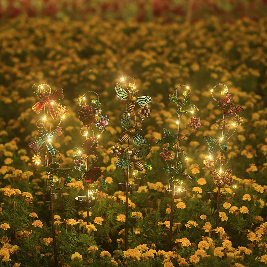 Solar Iron Lawn Lamp Waterproof Garden Stake Light Patio Decoration Landscape Light, image 14