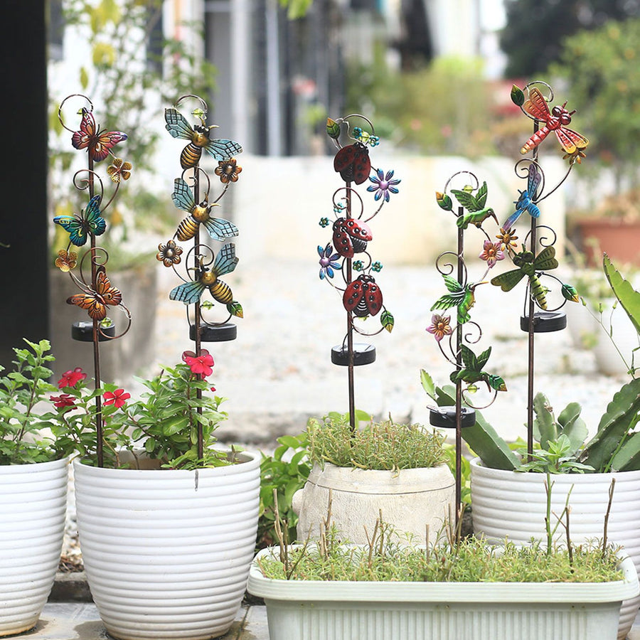Solar Iron Lawn Lamp Waterproof Garden Stake Light Patio Decoration Landscape Light, image 15