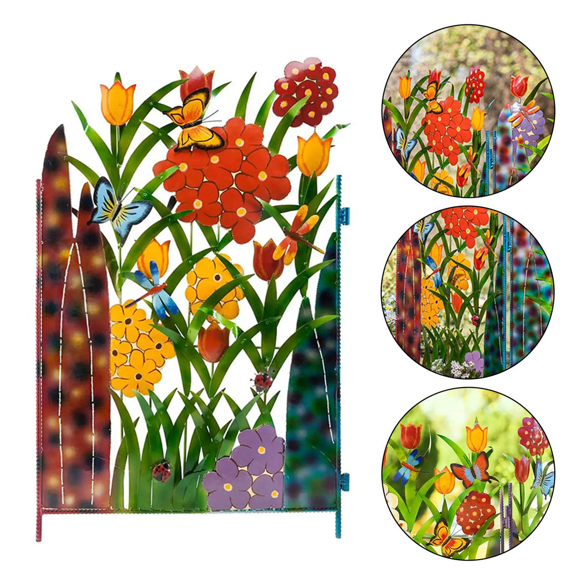 Garden Fence Border Iron Flower Decorative Garden Fencing Panel for Dog Yard Patio Outdoor