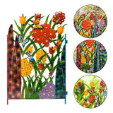 Garden Fence Border Iron Flower Decorative Garden Fencing Panel for Dog Yard Patio Outdoor