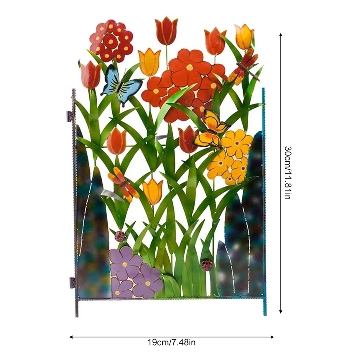 Garden Fence Border Iron Flower Decorative Garden Fencing Panel for Dog Yard Patio Outdoor