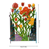 Garden Fence Border Iron Flower Decorative Garden Fencing Panel for Dog Yard Patio Outdoor - Top-Down View