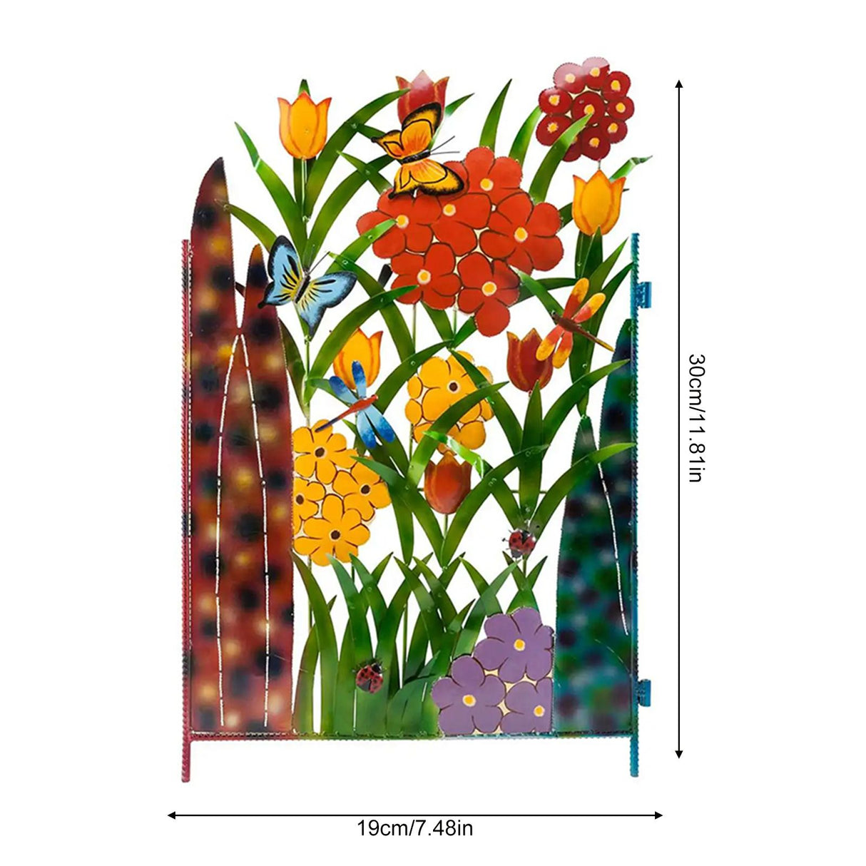 Garden Fence Border Iron Flower Decorative Garden Fencing Panel for Dog Yard Patio Outdoor