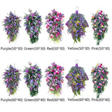 Artificial Flower Wreath Wreath with Lilacs Hyacinths Hydrangeas Spring Summer Floral Greenery Wreath A Small - Extra Image